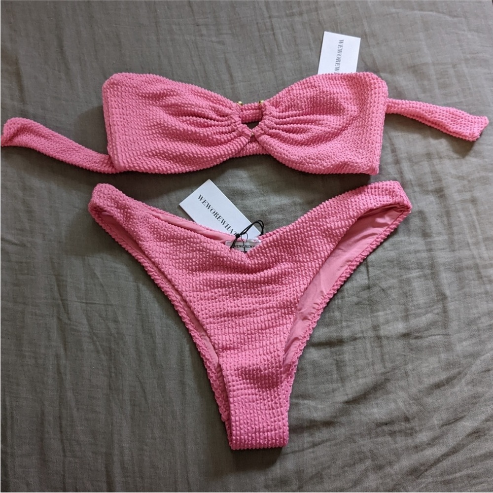 WeWoreWhat U Ring Bandeau Top Delilah Bottoms Bikini